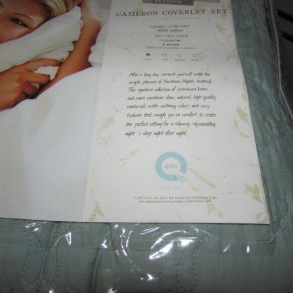 BRAND NEW NORTHERN NIGHTS COVERLET & SHAM SET - Picture 5 of 5